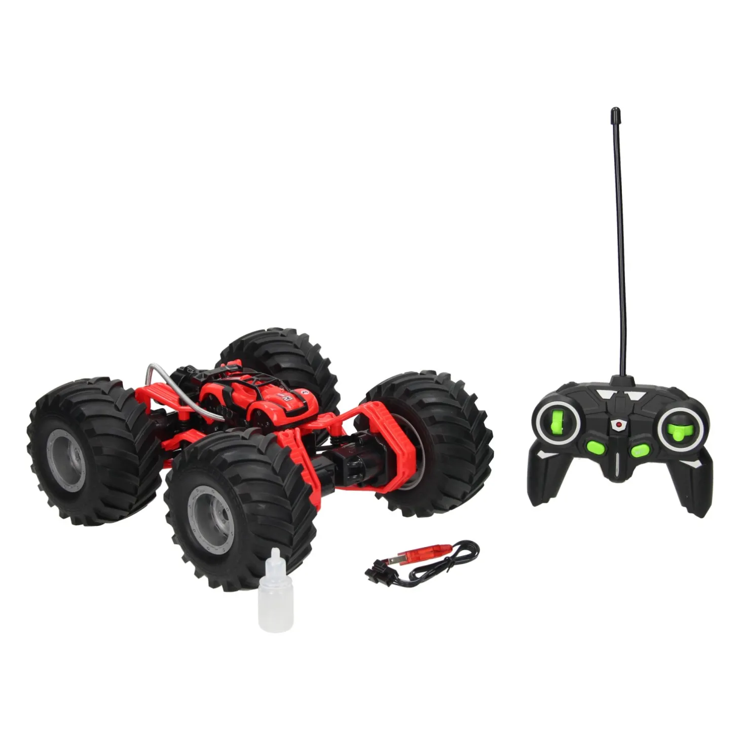 RC Race Monstertruck met Rookfunctie - Rood