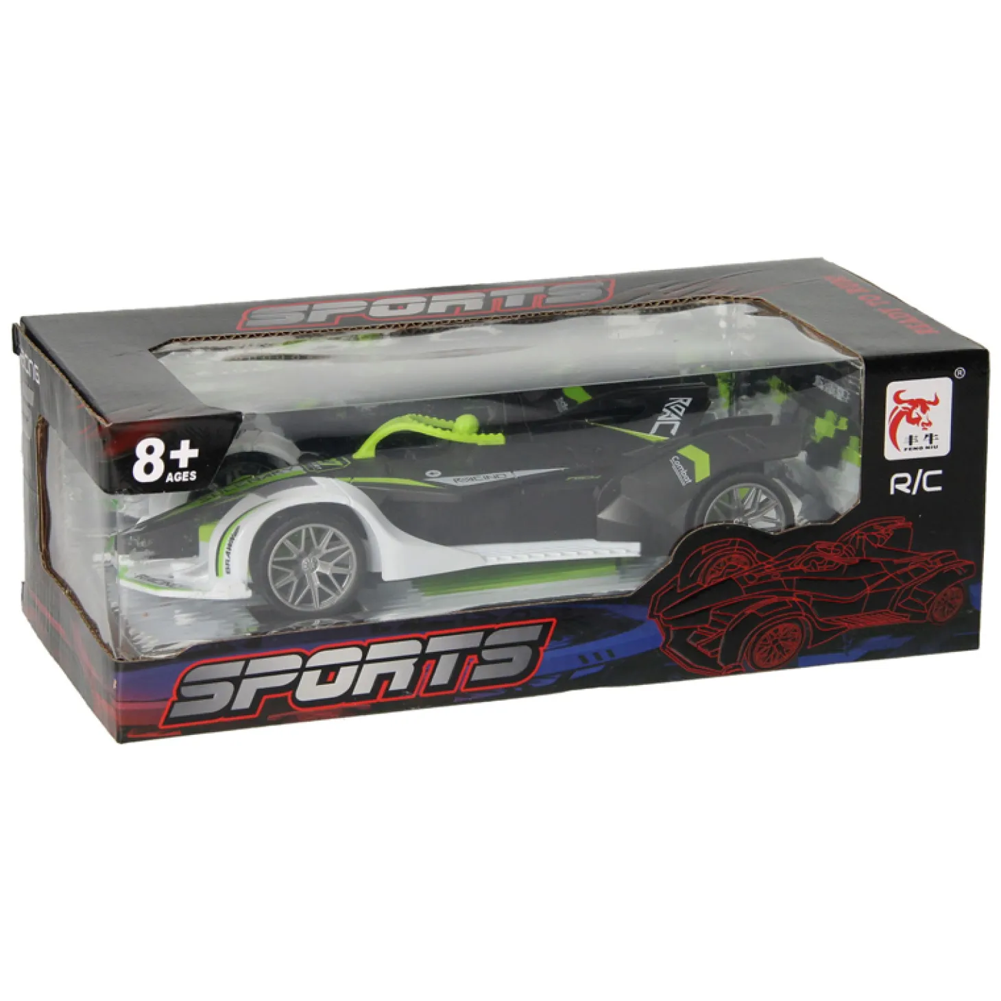 RC Racer Groen/Zwart Bestuurbare Auto