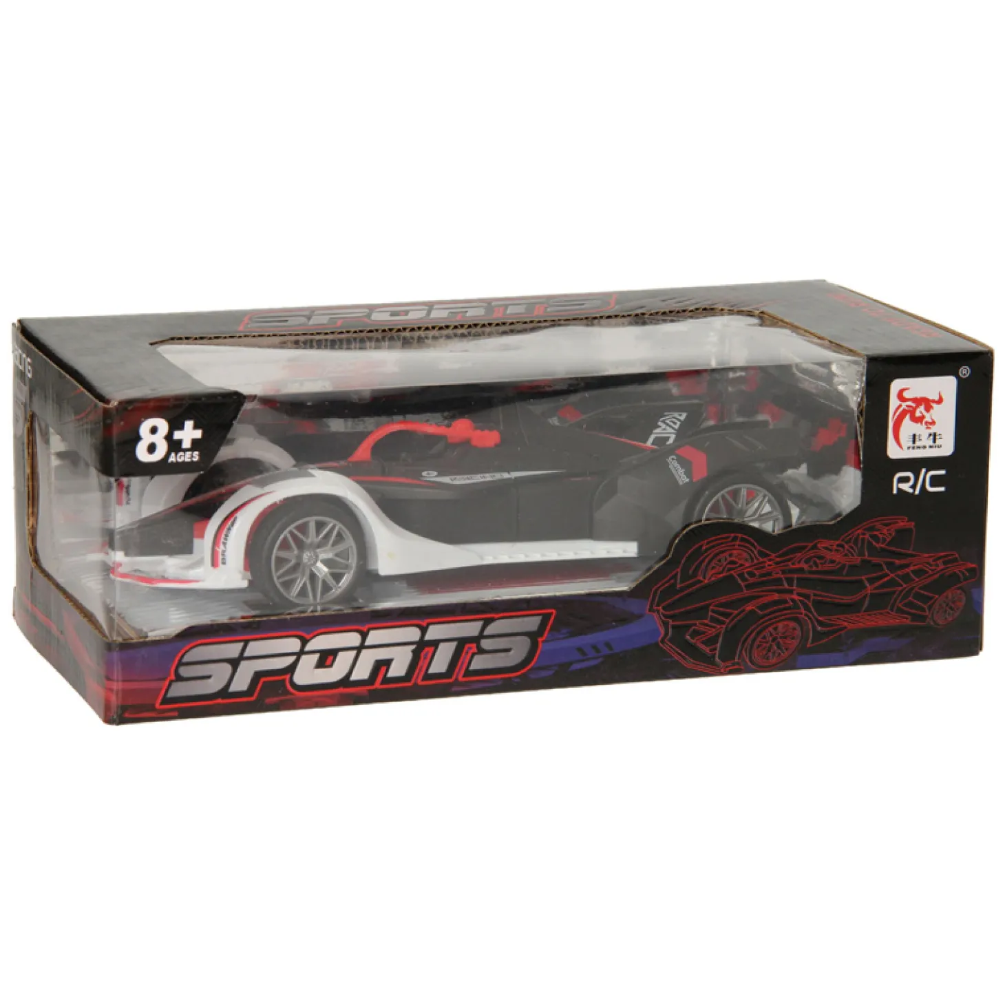 RC Racer Rood/Zwart Bestuurbare Auto