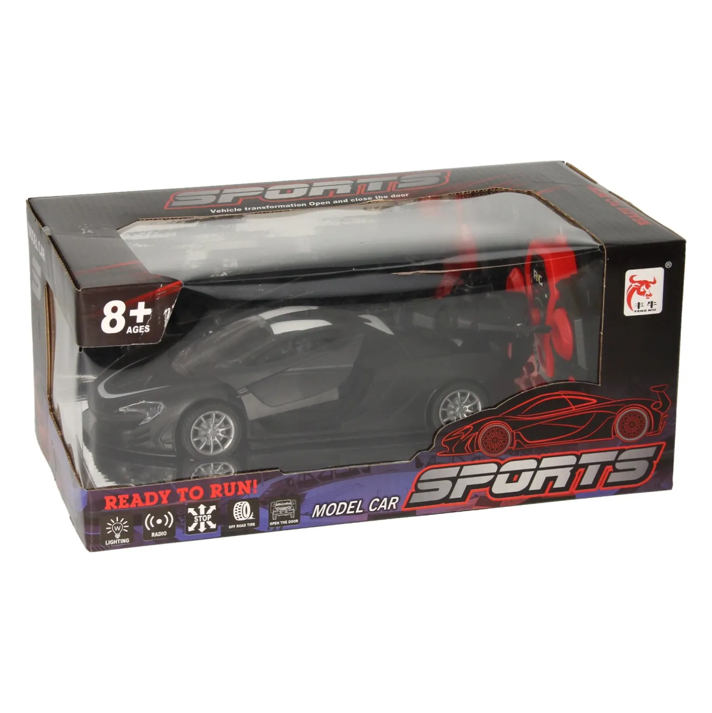 RC Sportwagen met Stoomfunctie Zwart