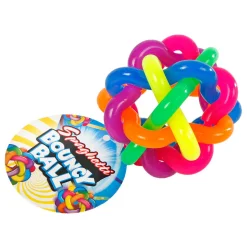 Regenboog Spaghetti Stuiterbal, 6,5 cm