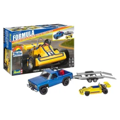Revell Modelbouwpakket  - '78 Chevy 4x4 Pickup with Go-kart 1:25