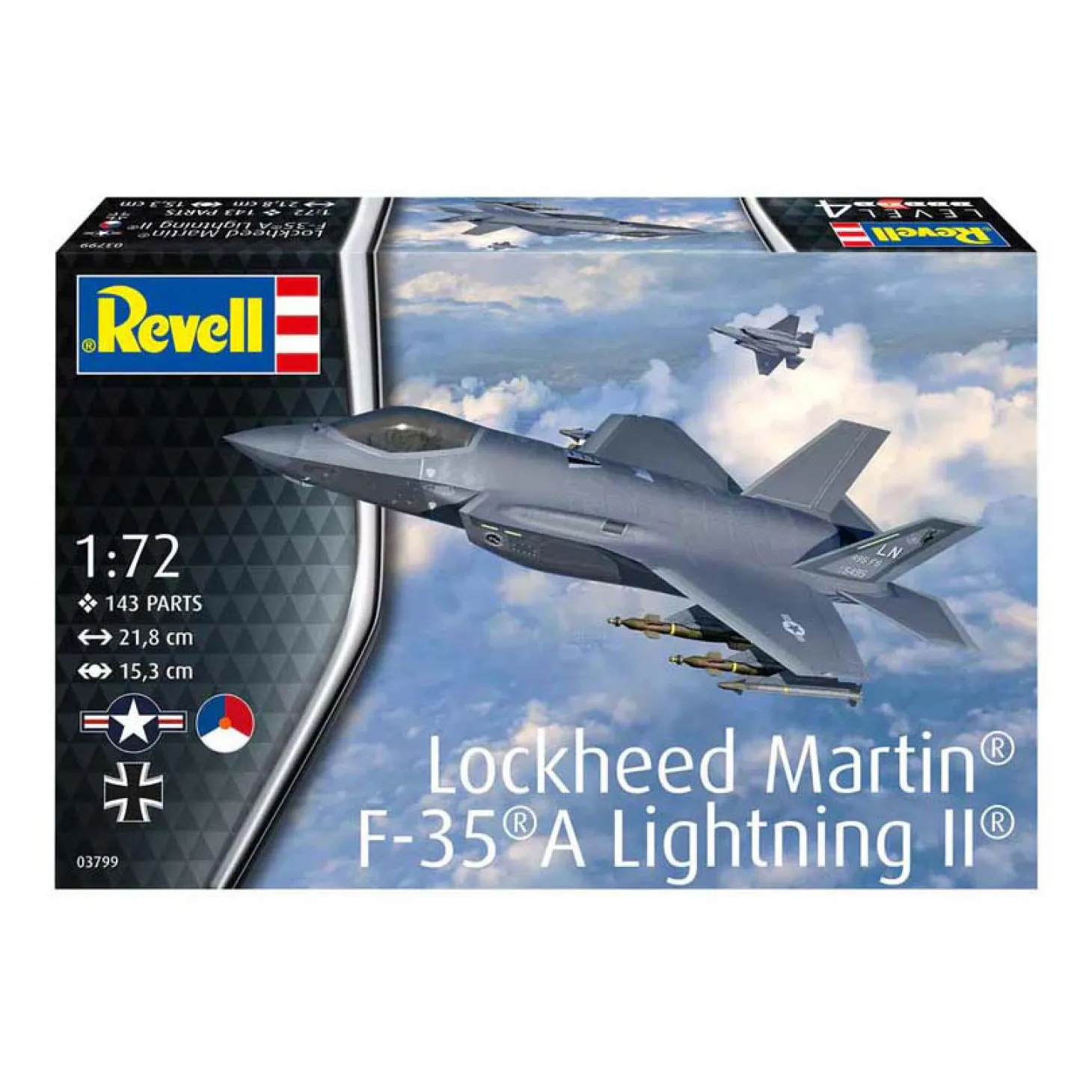 Revell Modelbouwpakket - Lockheed Martin F35 A Lightning II 1:72 - 143dlg.