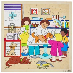 Rolf - Houten Legpuzzel Dierenarts, 64st.