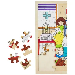 Rolf - Houten Legpuzzel Dierenarts, 64st.