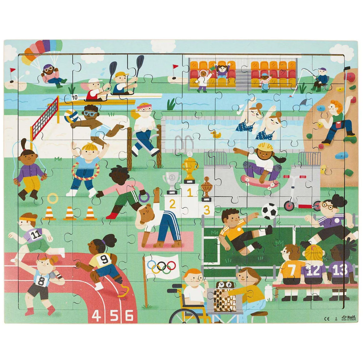 Rolf - Houten Legpuzzel Serie Olympische Spelen, Set van 2