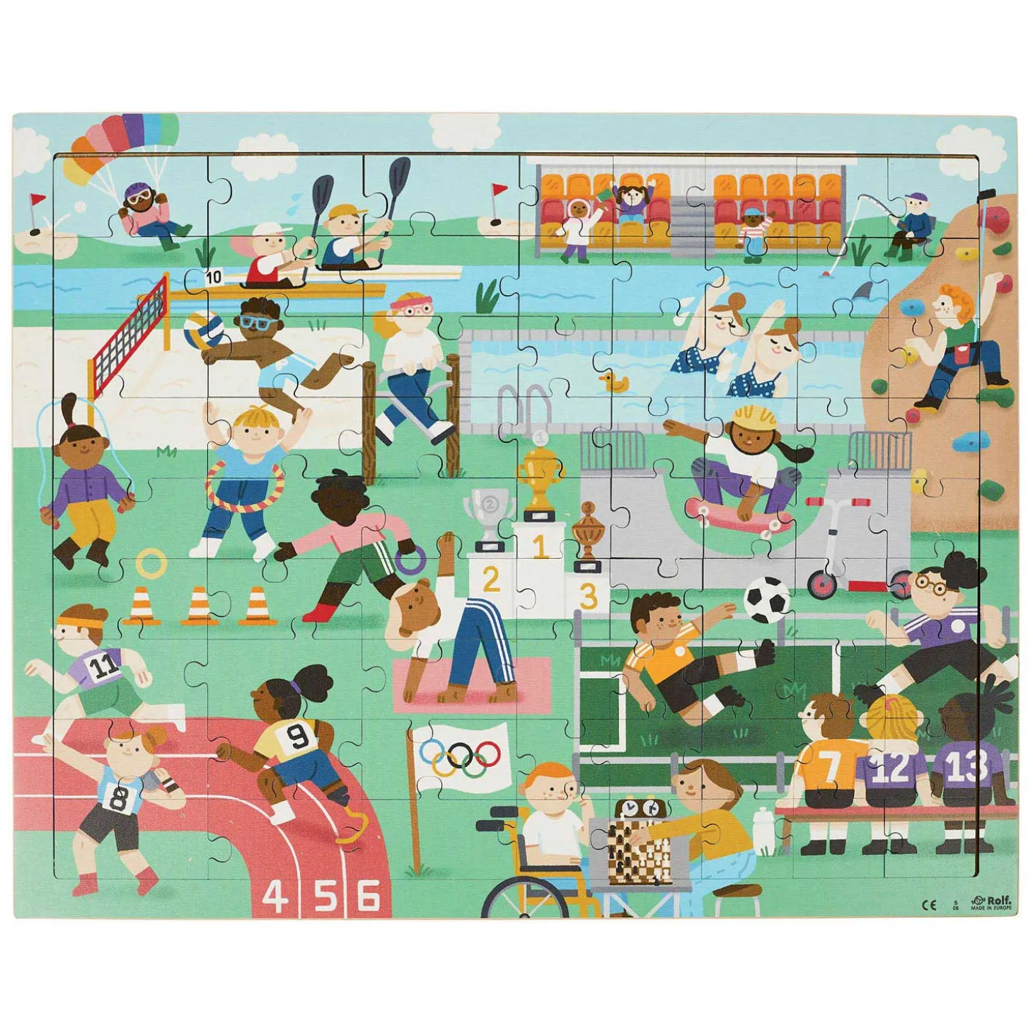 Rolf - Houten Legpuzzel Zomerspelen, 72st.