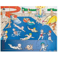 Rolf - Houten Legpuzzel Zwembad - 30st.