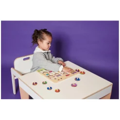 Rolf - Houten Noppenpuzzel Bloemen, 10st.