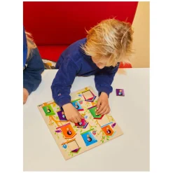 Rolf - Houten Noppenpuzzel Vogelhuisjes, 10st.