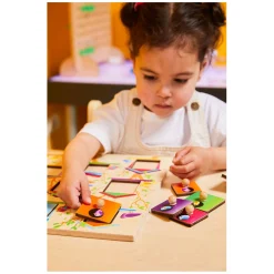 Rolf - Houten Noppenpuzzel Vogelhuisjes, 10st.