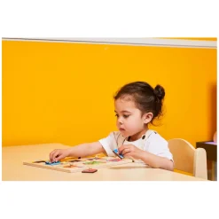 Rolf - Houten Noppenpuzzel Vogelhuisjes, 10st.