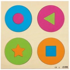 Rolf - Houten Reliefpuzzel Ontdek de Kleur en Vorm - 2st.