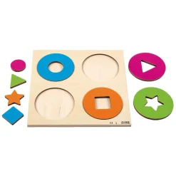 Rolf - Houten Reliefpuzzel Ontdek de Kleur en Vorm - 2st.