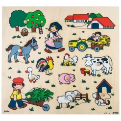 Rolf - Noppenpuzzel Hout Boerderij, 13st.