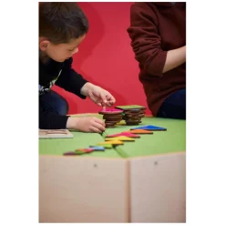 Rolf - Relief Houten Vormenpuzzel Vierkant Driehoek en Circkels, Set van 3