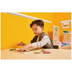 Rolf - Relief Houten Vormenpuzzel Vierkant en Driehoek, Set van 2