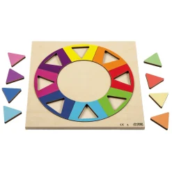 Rolf - Relief Puzzel Ontdek de kleur en Vorm Regenboogkring, 16st.