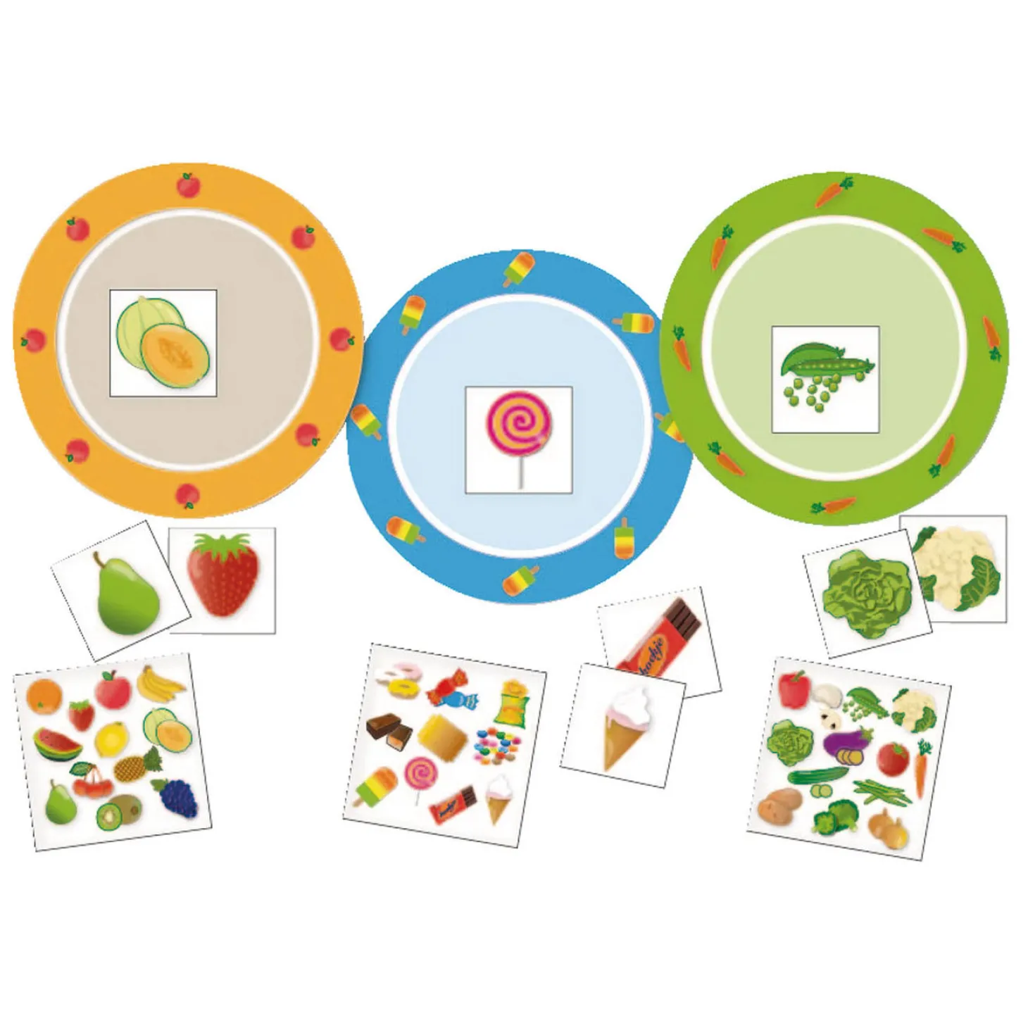 Rolf Basics - Vitamientjes op ons bord Memo en Sorteerspel