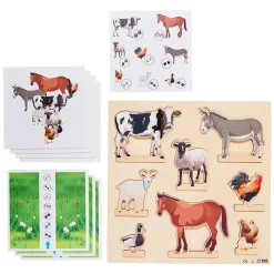 Rolf More - Houten Puzzelplank Boerderij, 8st.