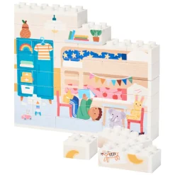 Rolf More - Houten Verticale Blokpuzzel Slaapkamer - 28st.