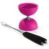 Rubber Diabolo met Aluminium Stokken - Roze