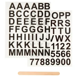 Rub-On Stickers Letters en Cijfers Zwart, 2 Vellen