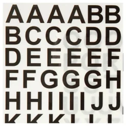 Rub-On Stickers Letters en Cijfers Zwart, 2 Vellen