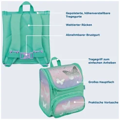 Rugzak Groen - Butterfly Wishes