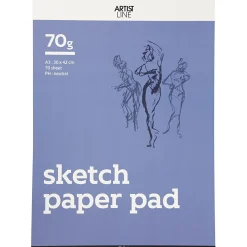 Schetsblok Wit A3 70gr, 70 Vellen