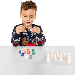 Schilder je eigen Houten Kerstfiguren, 12st.