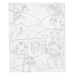 Schildercanvas met Print Bloemenlandschap - 24x30cm