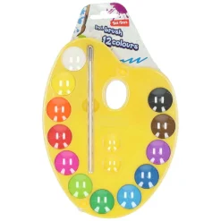 Schilderspalet 12 Kleuren en Kwast