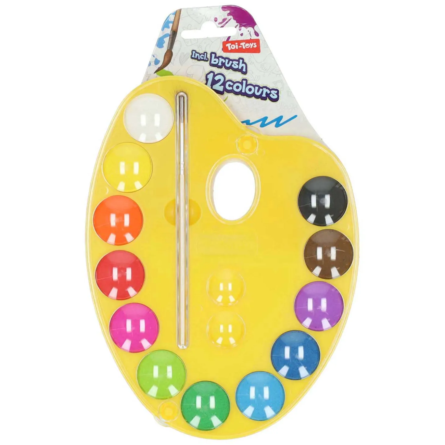 Schilderspalet 12 Kleuren en Kwast