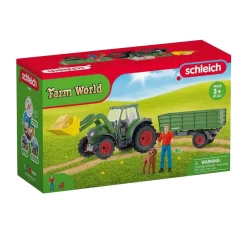 schleich FARM WORLD Tractor met Aanhanger 42608