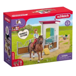 schleich HORSE CLUB Paardenbox met Hannah en Cayenne 42710