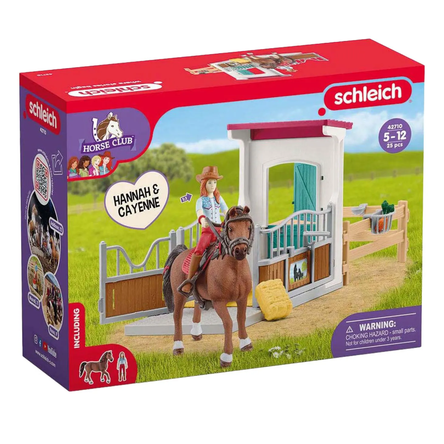 schleich HORSE CLUB Paardenbox met Hannah en Cayenne 42710