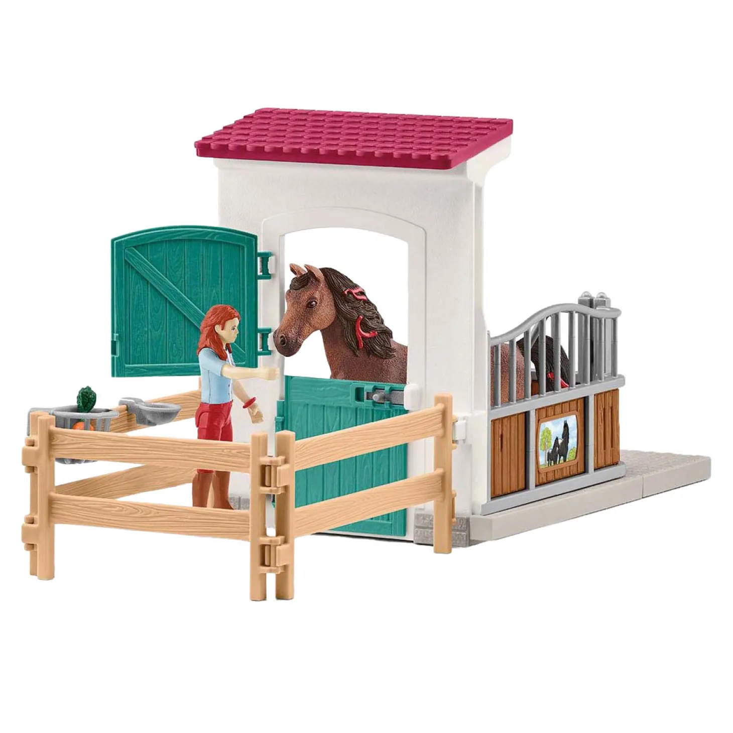 schleich HORSE CLUB Paardenbox met Hannah en Cayenne 42710