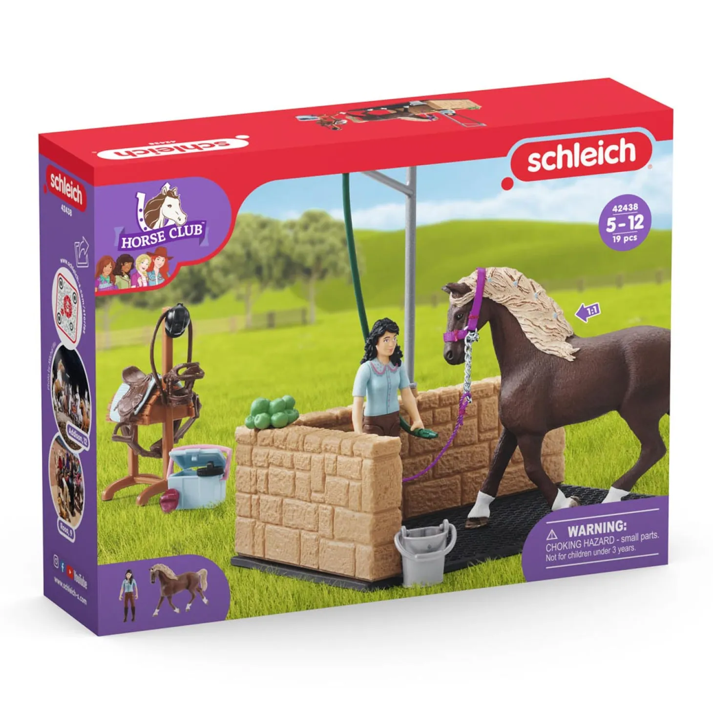 schleich HORSE CLUB Paardenwasbox met Emily en Luna van Hor 42438