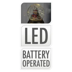 Schudbol Kerst met LED XL