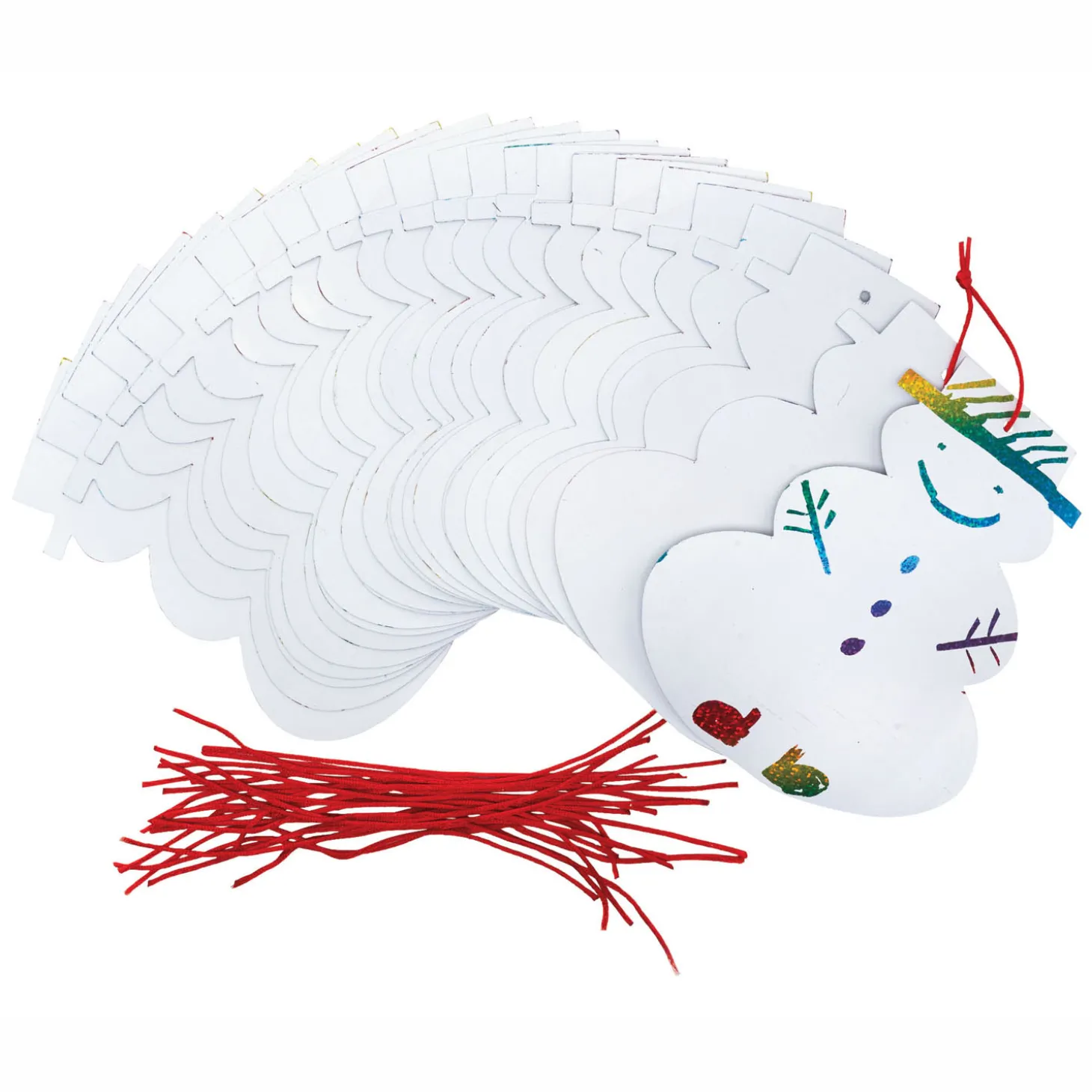 Scratchkaart Sneeuwman Kersthanger, Set van 24