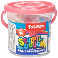 Sculptidough Kleiset met Mal in Emmer - 6 Kleuren Klei - 7dlg.