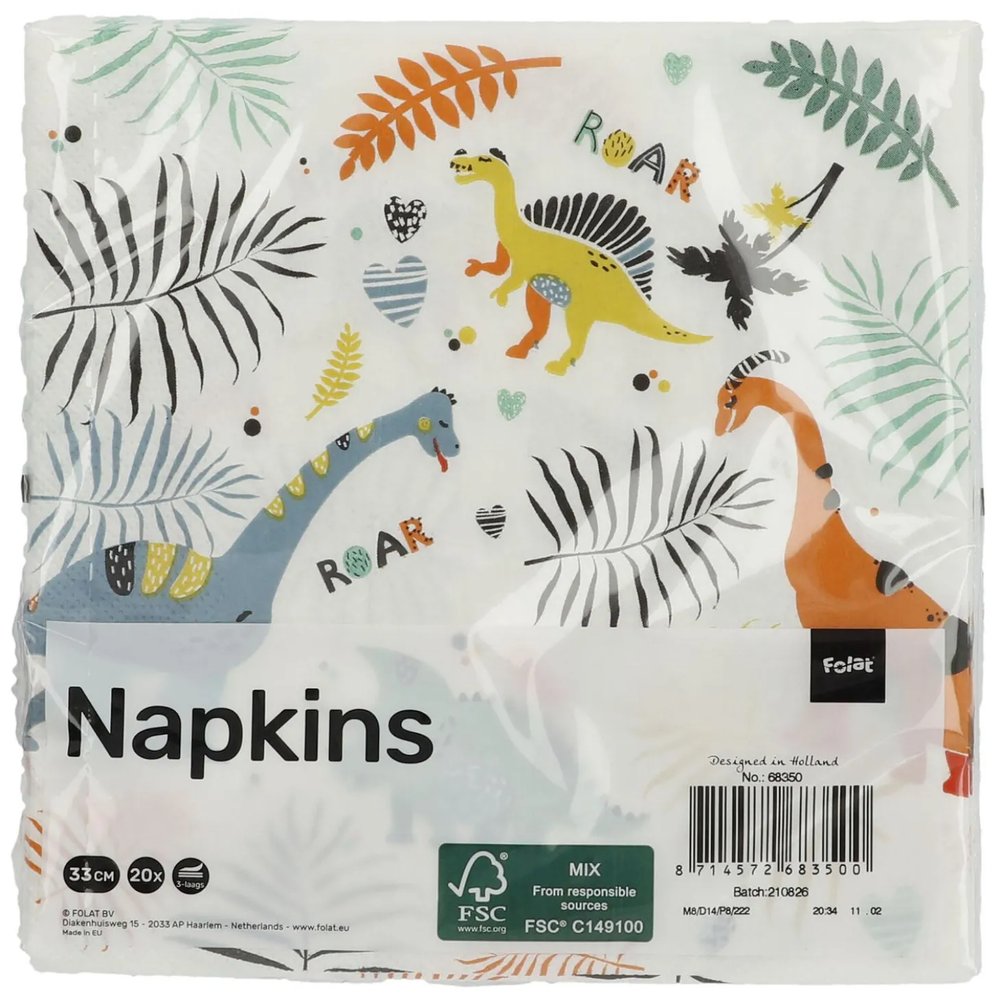 Servetten Dino Roars, 20st.