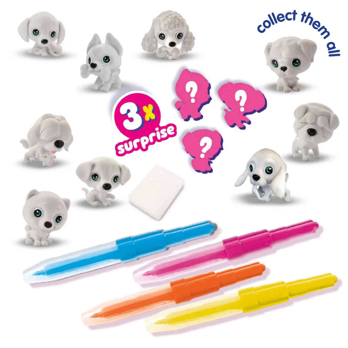 SES Blow Airbrush Pens - Puppy's Surprise, 3st.