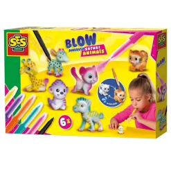 SES Blow Airbrush Pens - Safari Dieren, 6st.