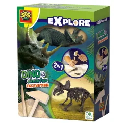 SES Explore Dino en Skelet Opgraven 2in1 - Triceratops