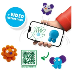 SES Fundo Klei - Wilde Dieren - 4 Kleipotjes