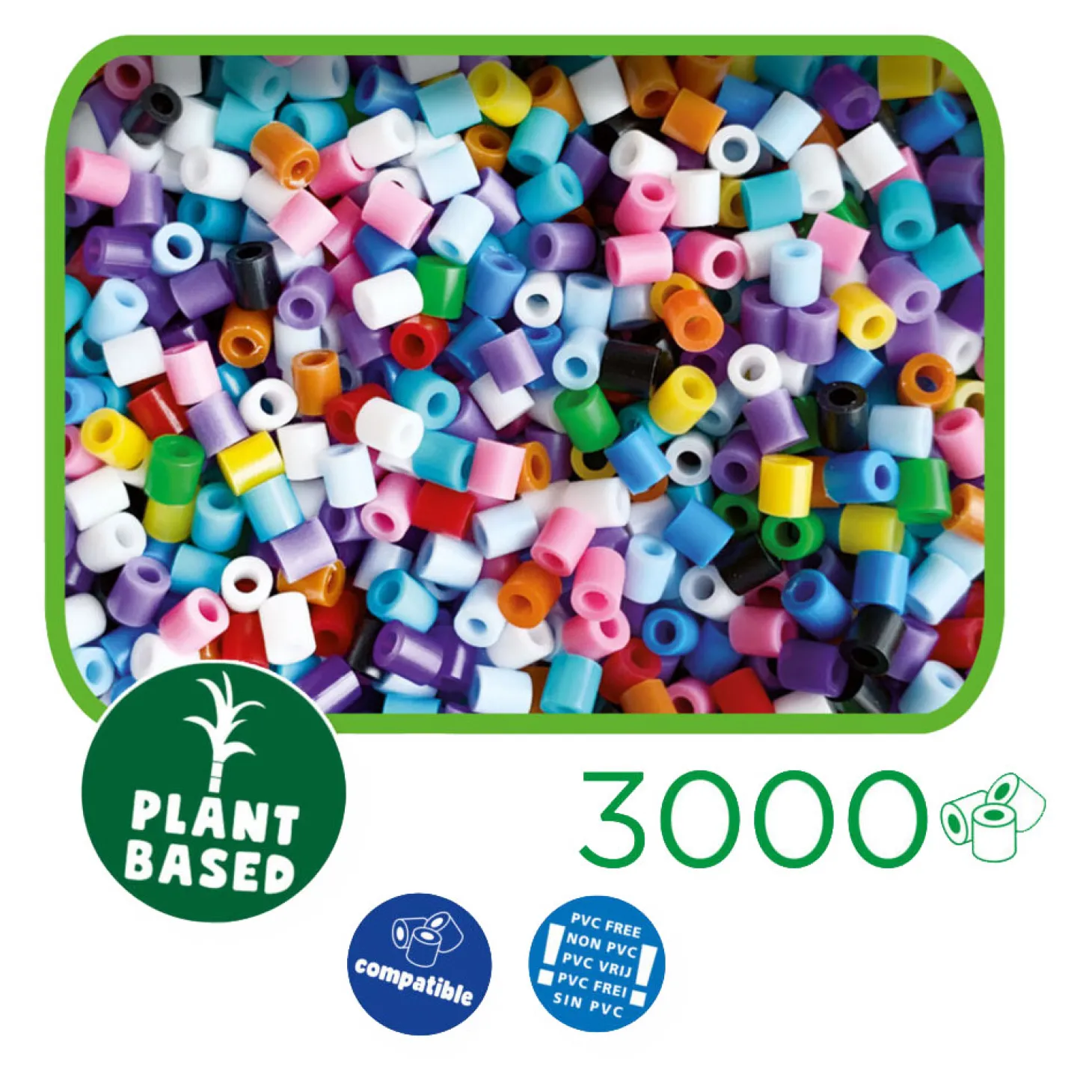 SES Green Beedz - Strijkkralen Mix 3000