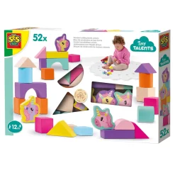 SES Houten Bouwblokken Eenhoorn, 52st.