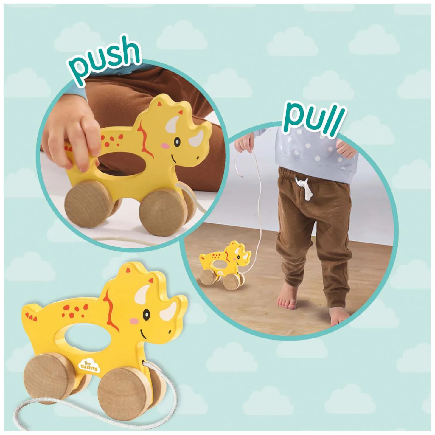 SES Houten Trekdier 2 in 1 - Triceratops